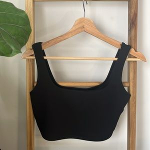 Black cropped top